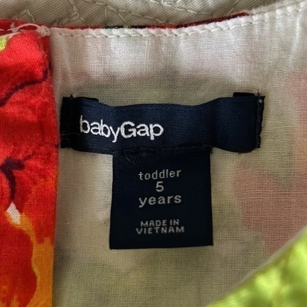 Gap Dress 5T Floral Sleeveless Uneven Hem